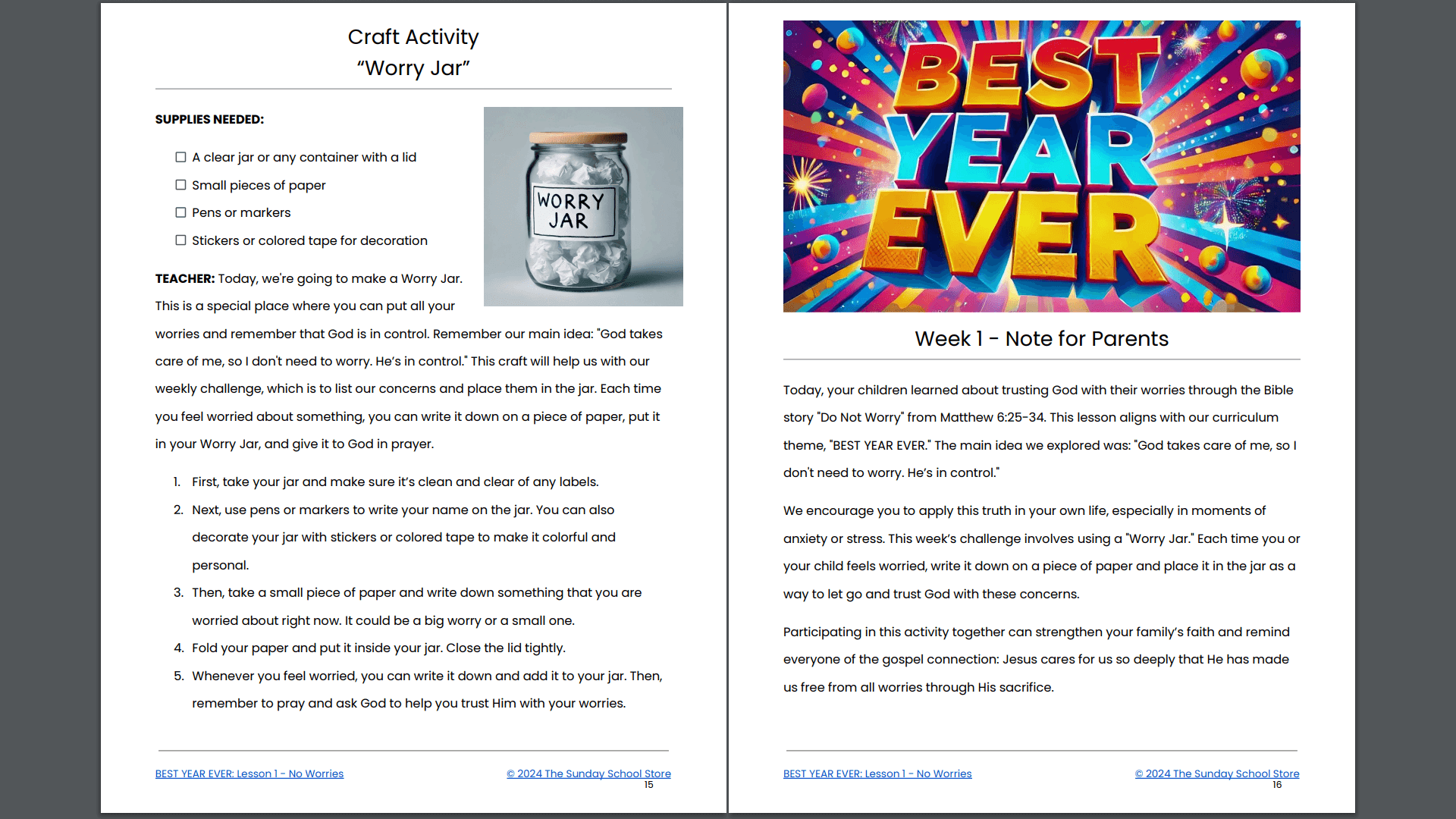 BEST YEAR EVER: 4-Week Children's Ministry Curriculum - Image 9