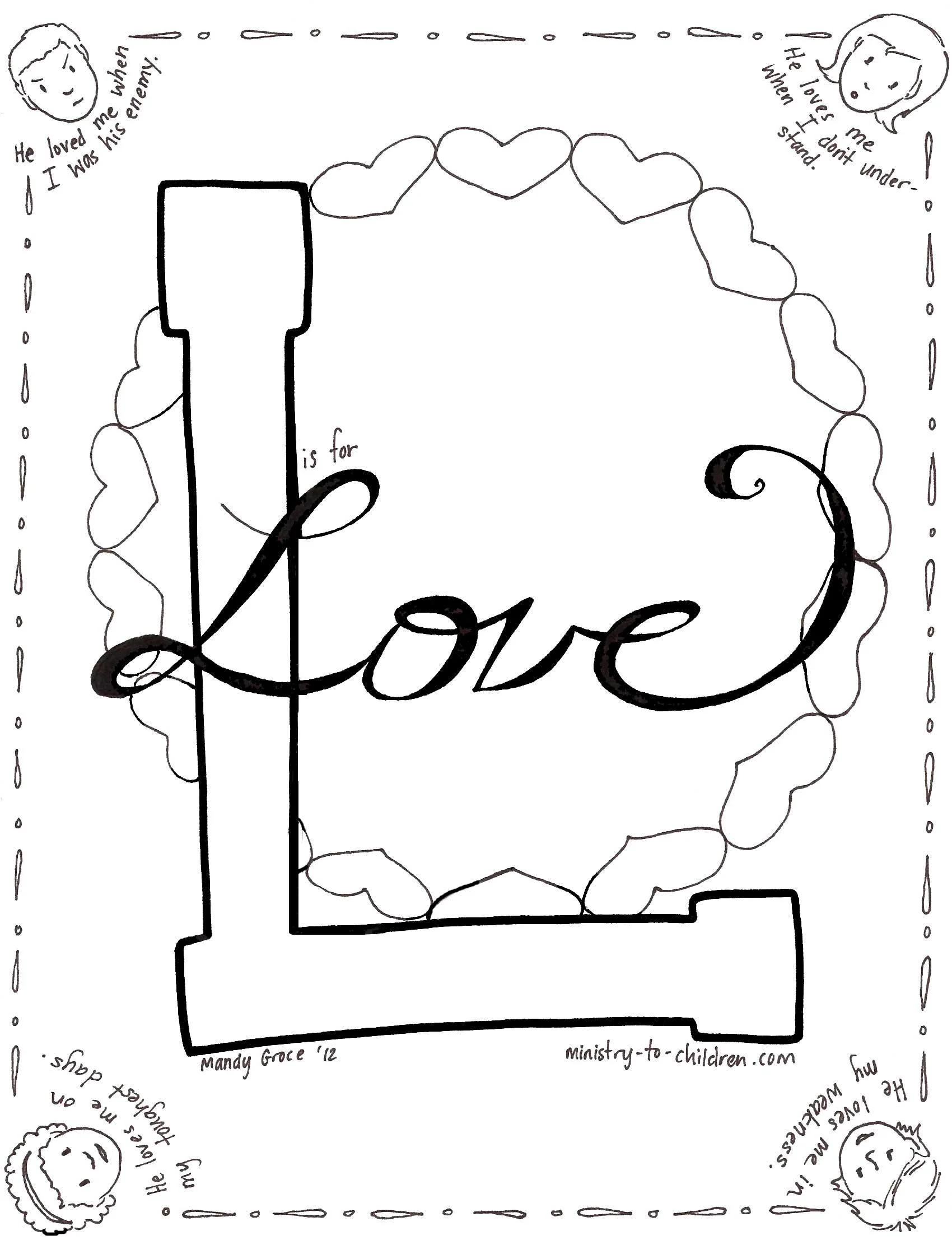 Bible Alphabet Coloring Pages (26 pages) download only - Image 19