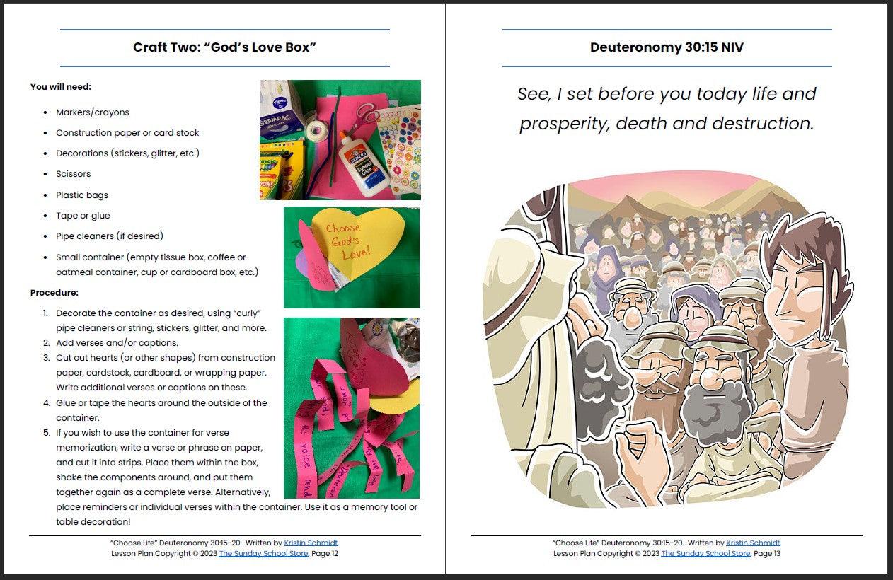 Choose Life (Deuteronomy 30:15-20) Printable Bible Lesson & Sunday School Activities - Image 8