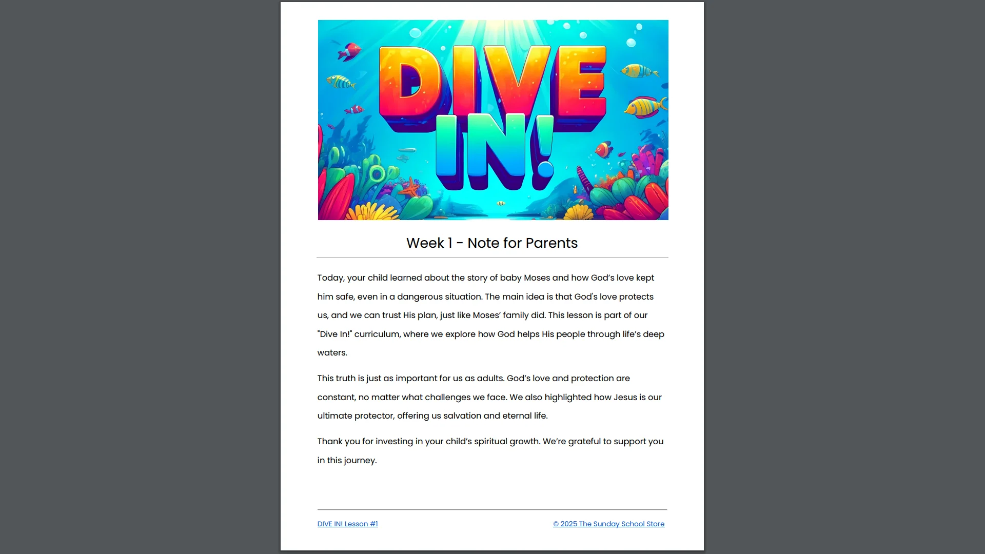 Dive In! 4-Week Children’s Ministry Curriculum (ages 6-12) - Image 9