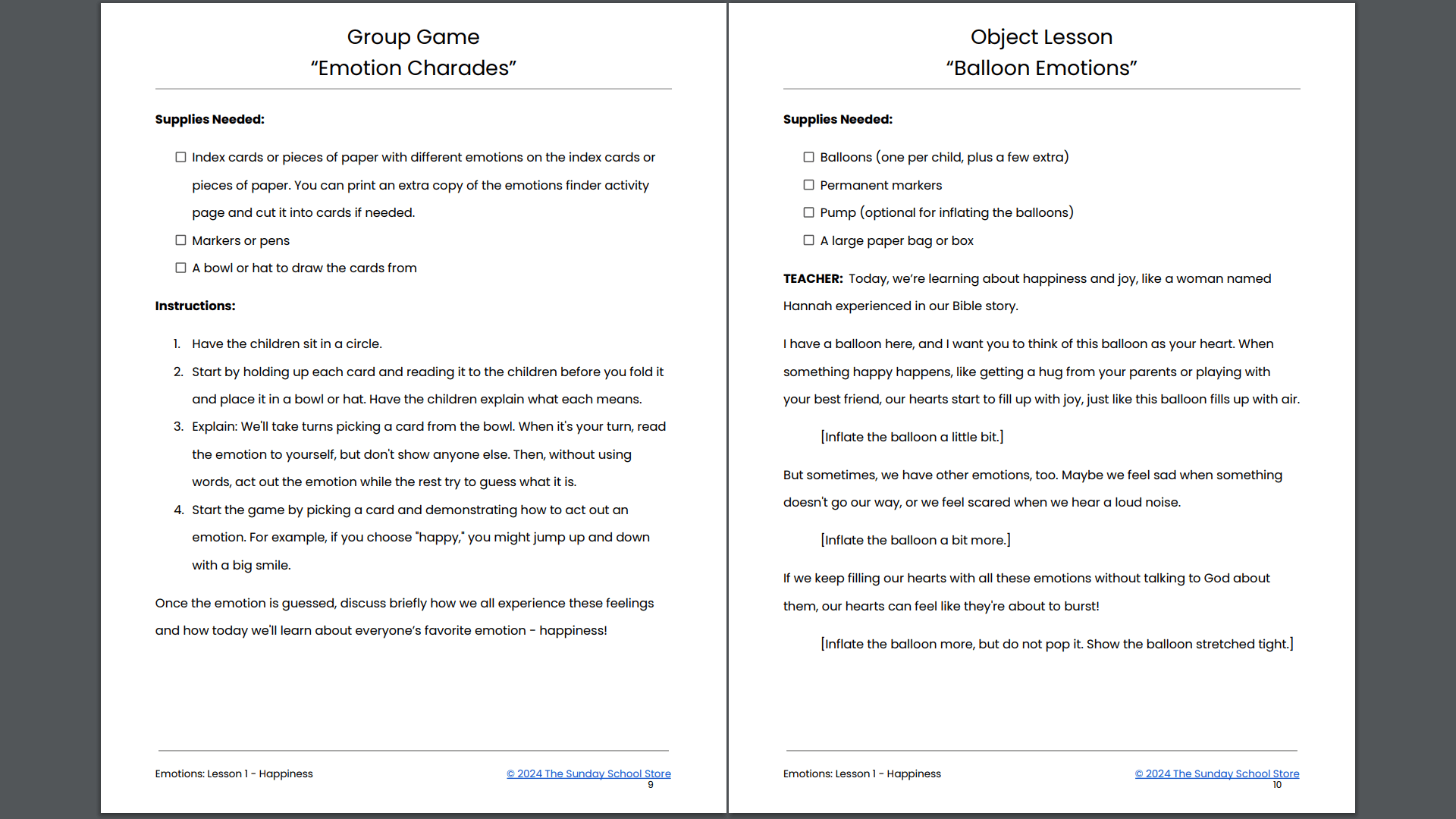 EMOTIONS: 4-Week Sunday School Curriculum for Children's Ministry - Image 6