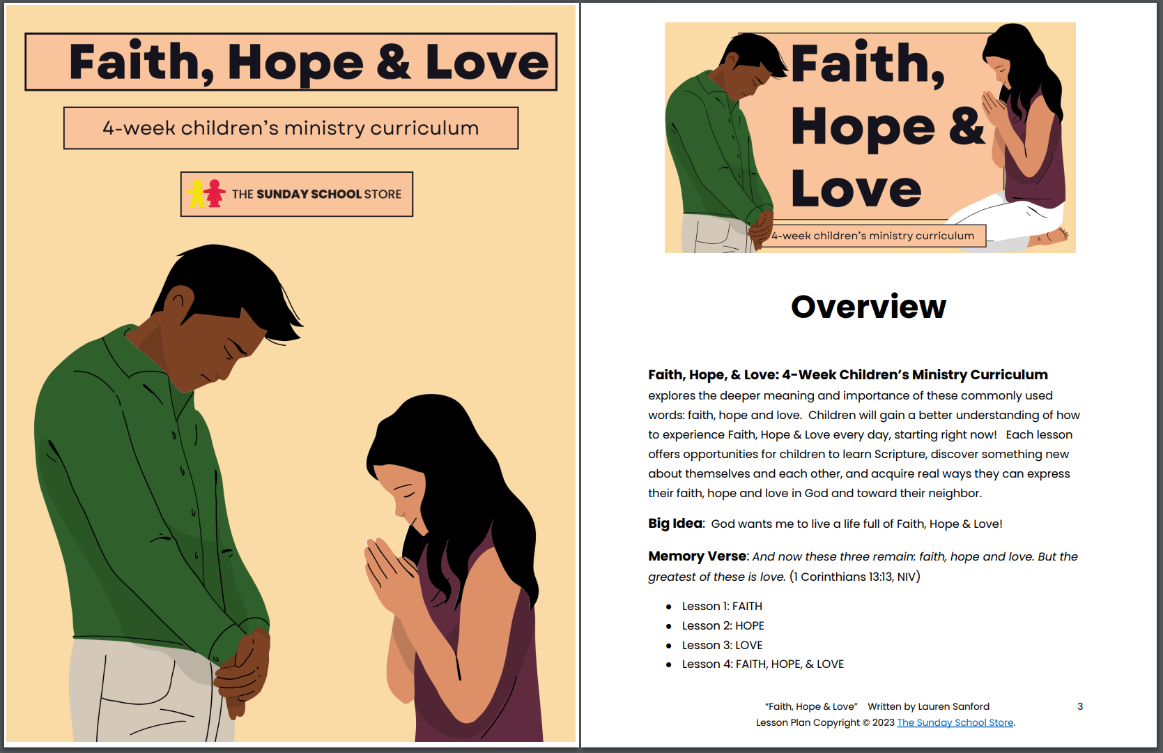 Faith, Hope, & Love: 4-Week Children’s Ministry Curriculum from 1 Corinthians 13:13 - Image 2