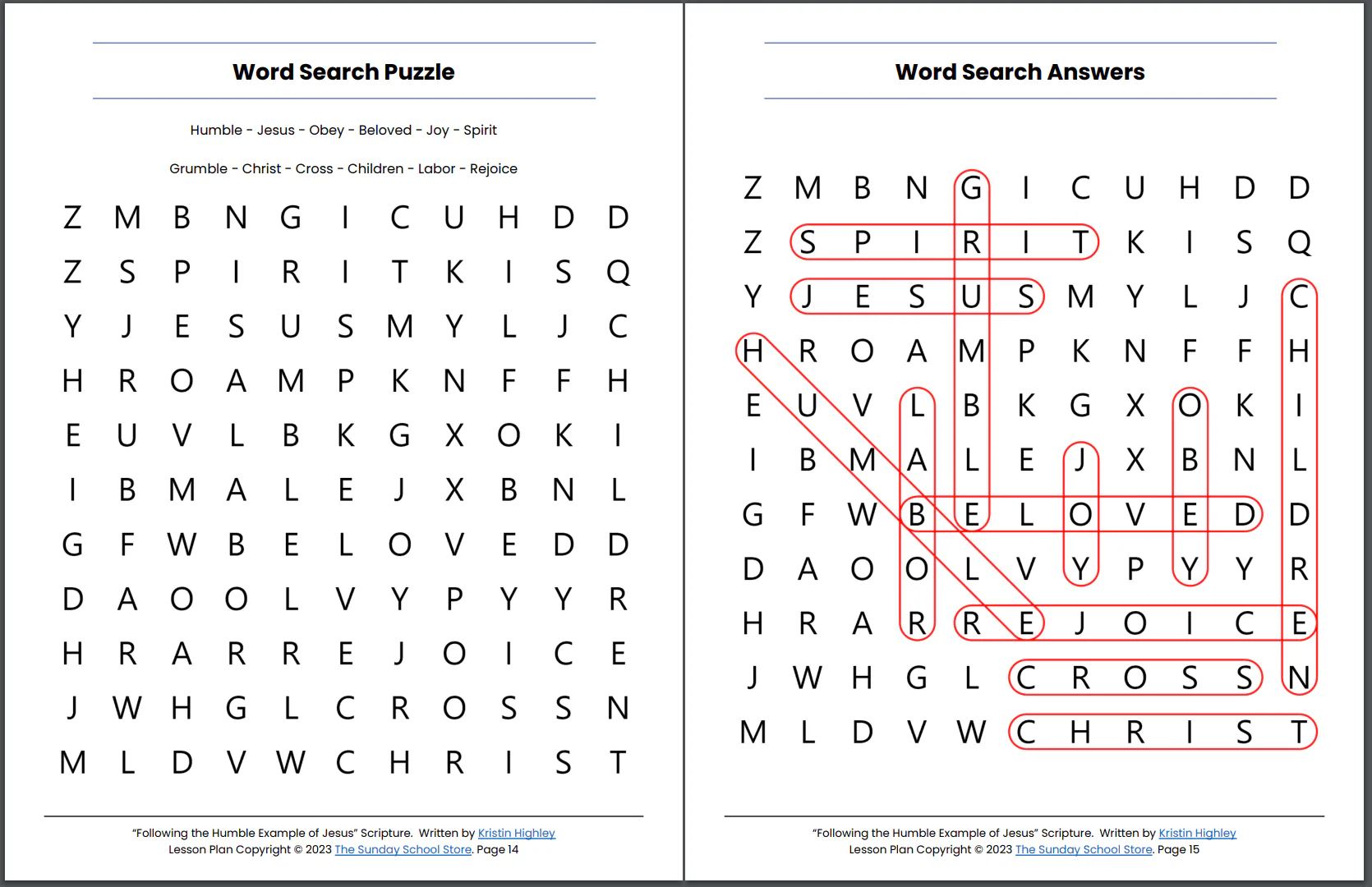 Following the Humble Example of Jesus (Philippians 2:1-18) Printable Bible Lesson & Sunday School Activities - Image 9