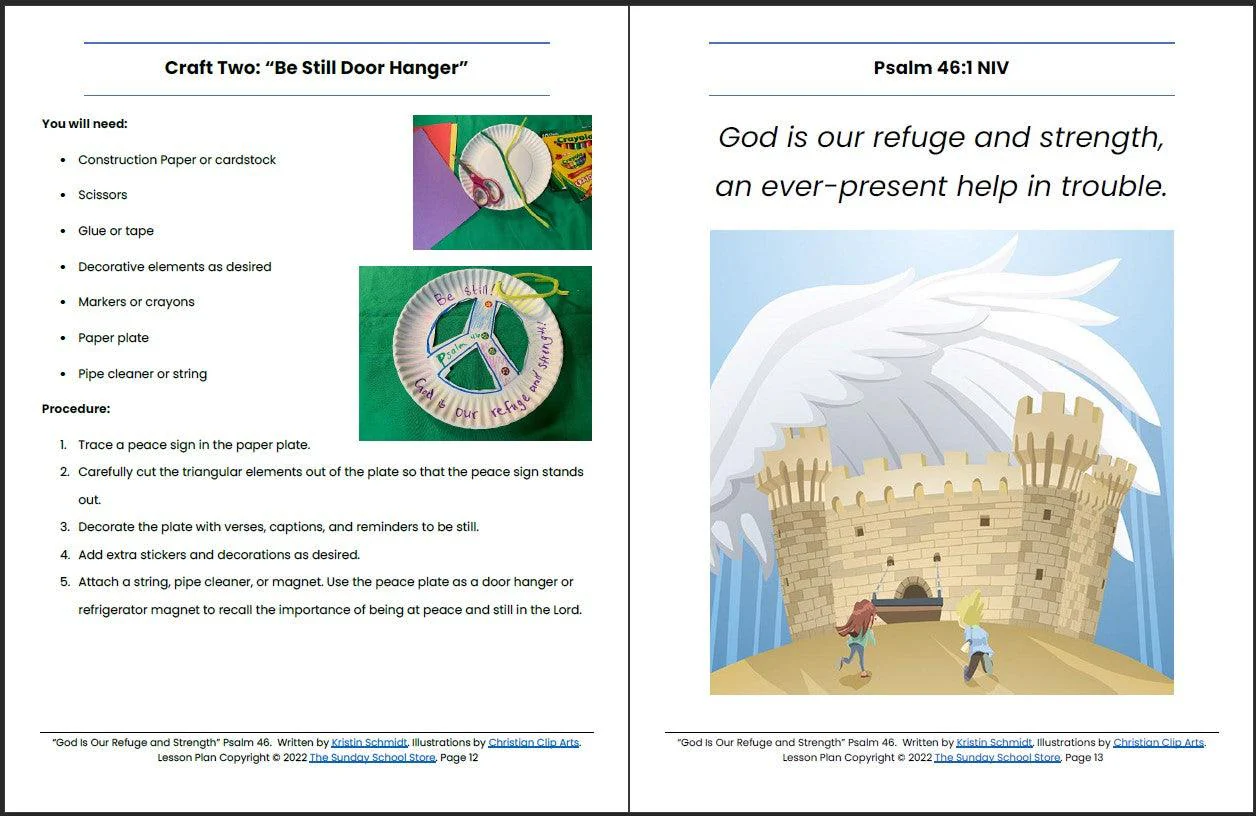 God Is Our Refuge and Strength (Psalm 46:1-11) Printable Bible Lesson & Sunday School Activities - Image 8