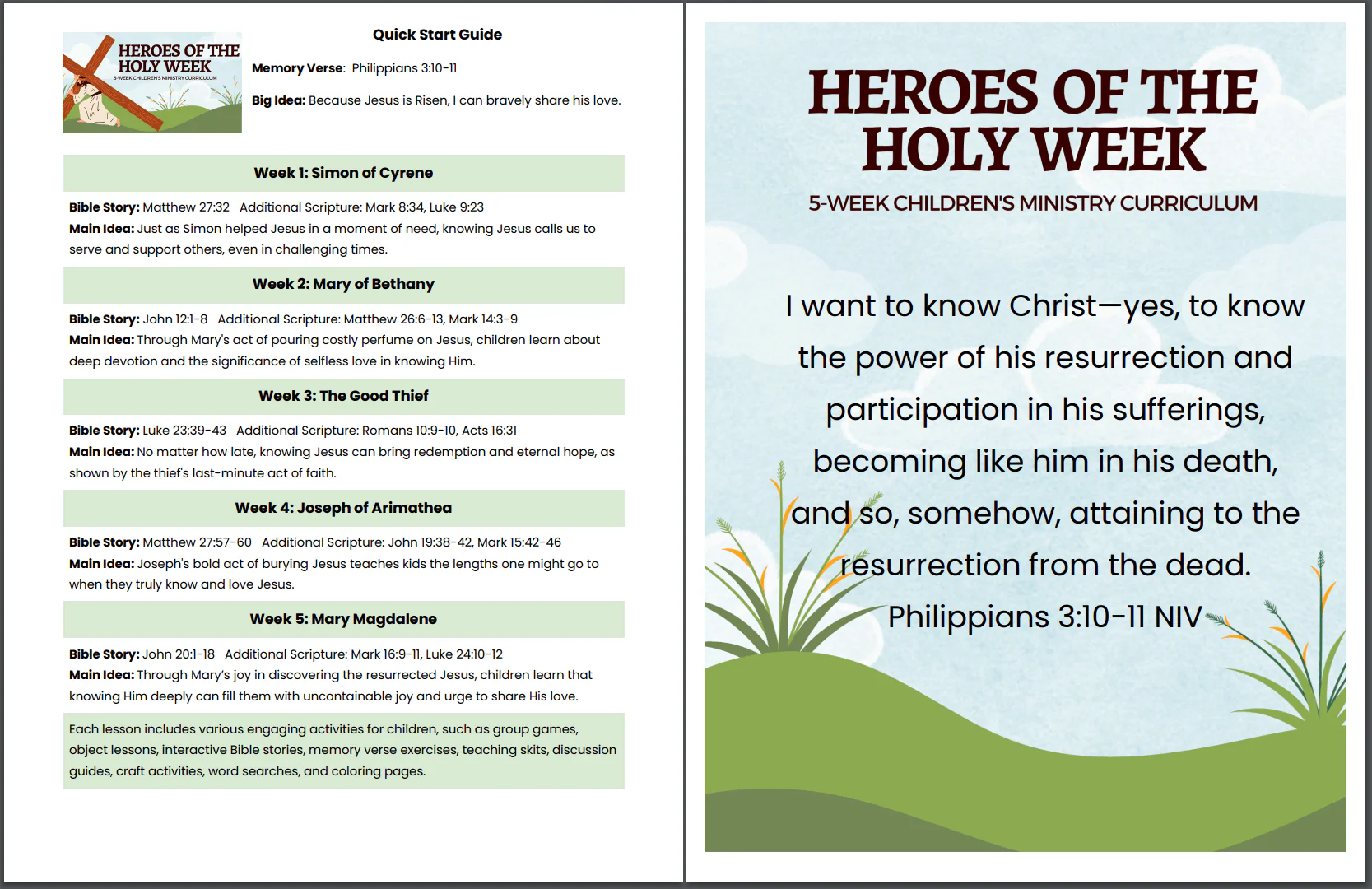 Heroes of Holy Week ⛪ 5-Lesson Sunday School Curriculum for Easter - Image 3