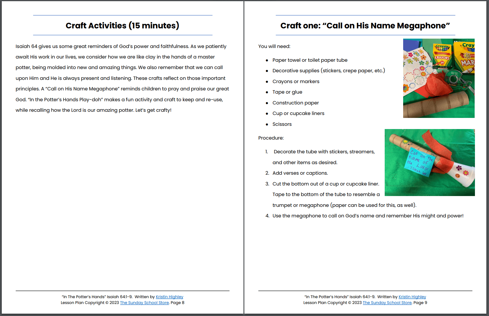 In the Potter's Hands (Isaiah 64:1-9) Printable Bible Lesson & Sunday School Activities - Image 4