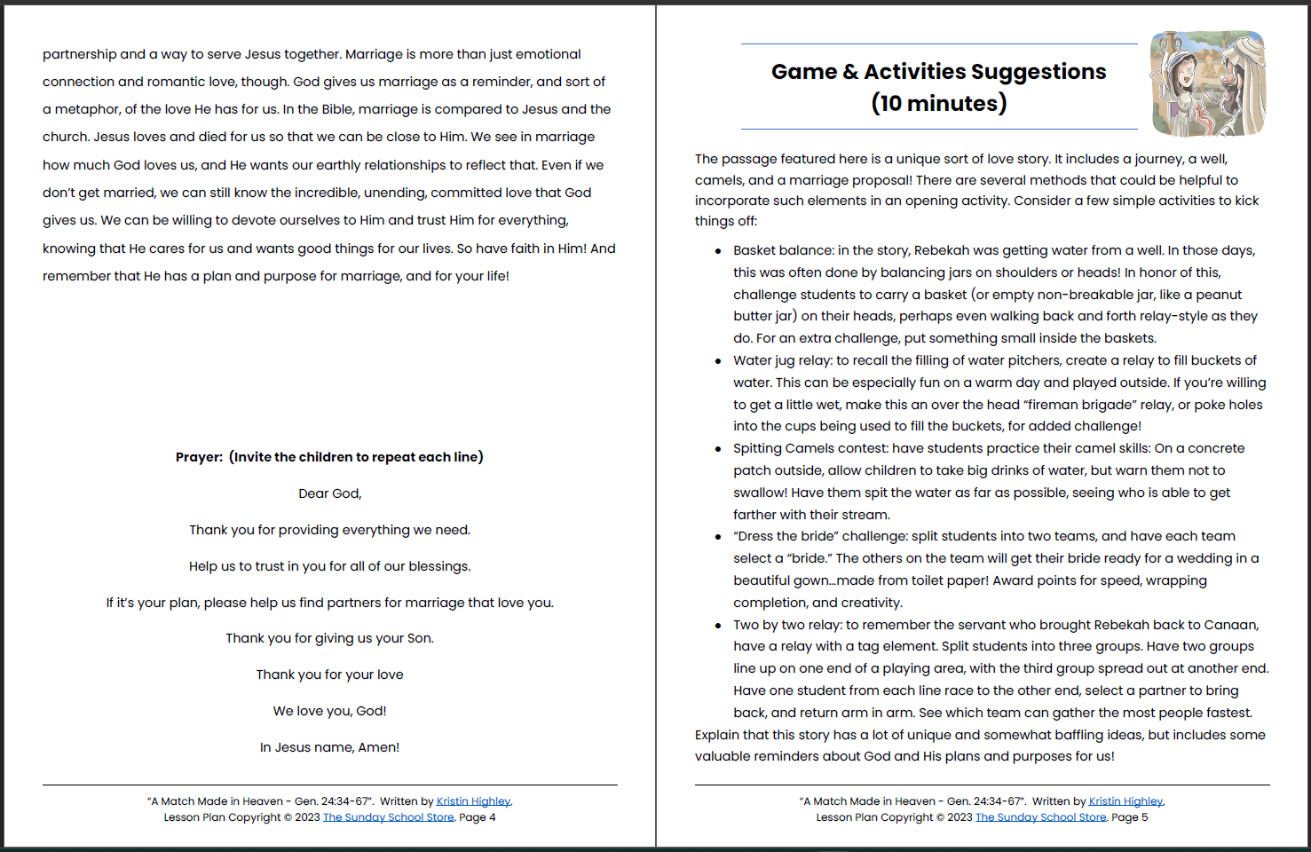 Isaac and Rebekah (Genesis 24) Printable Bible Lesson & Sunday School Activities - Image 4