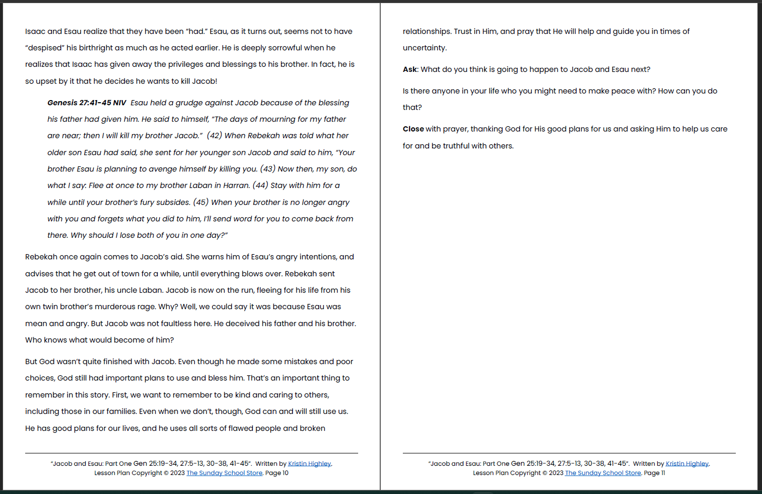 Jacob Tricks Esau (Genesis 25, 27) Printable Bible Lesson & Sunday School Activities - Image 7
