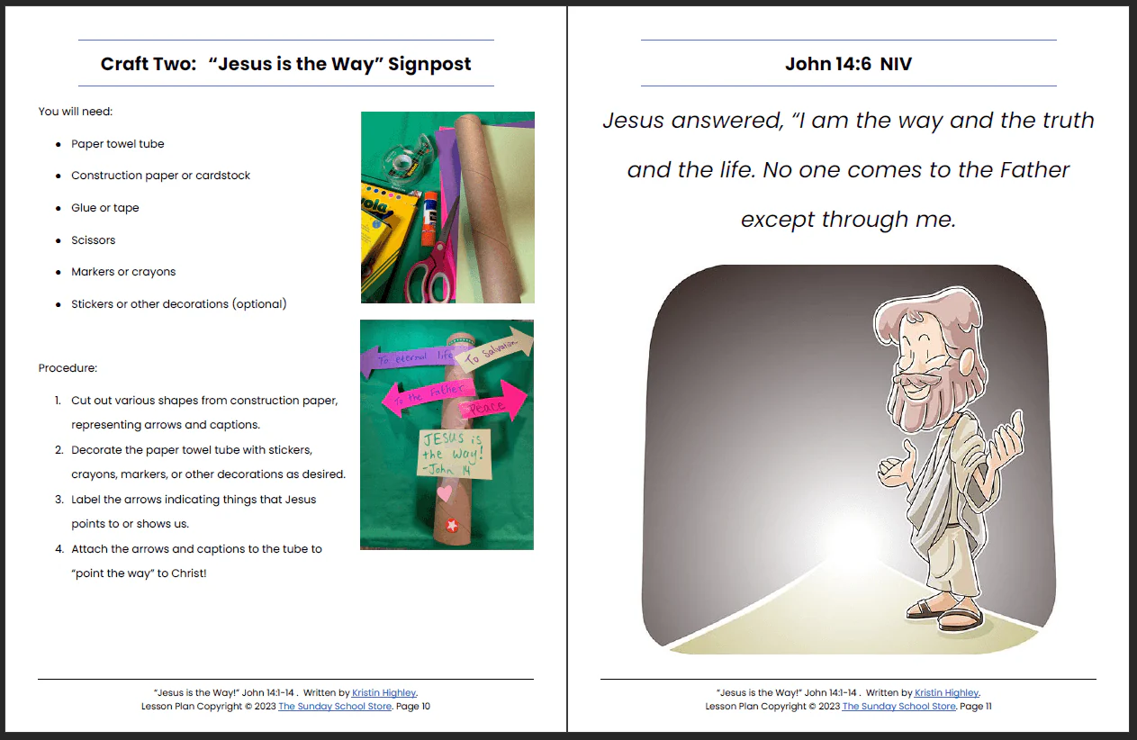 Jesus is the Way (John 14:1-14) Printable Bible Lesson & Sunday School Activities - Image 7
