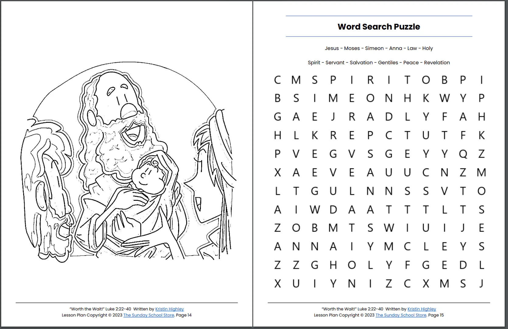 Jesus is Worth the Wait (Luke 2:22-40) Printable Bible Lesson & Sunday School Activities - Image 3
