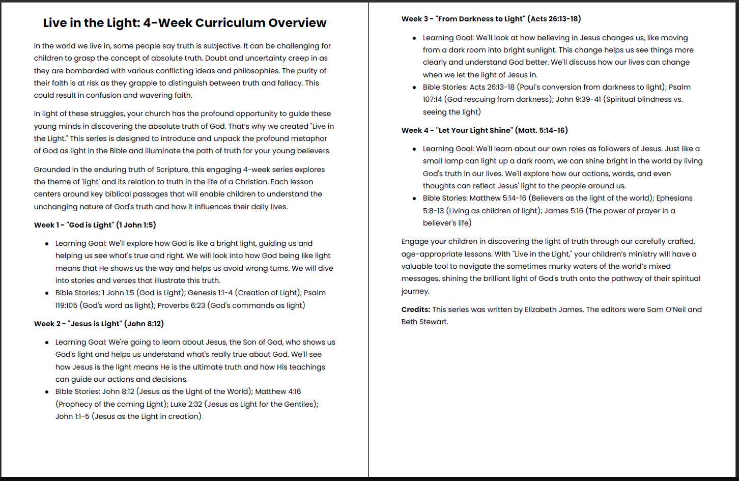 Live the Light: 4-Week Children's Ministry Curriculum - Image 10