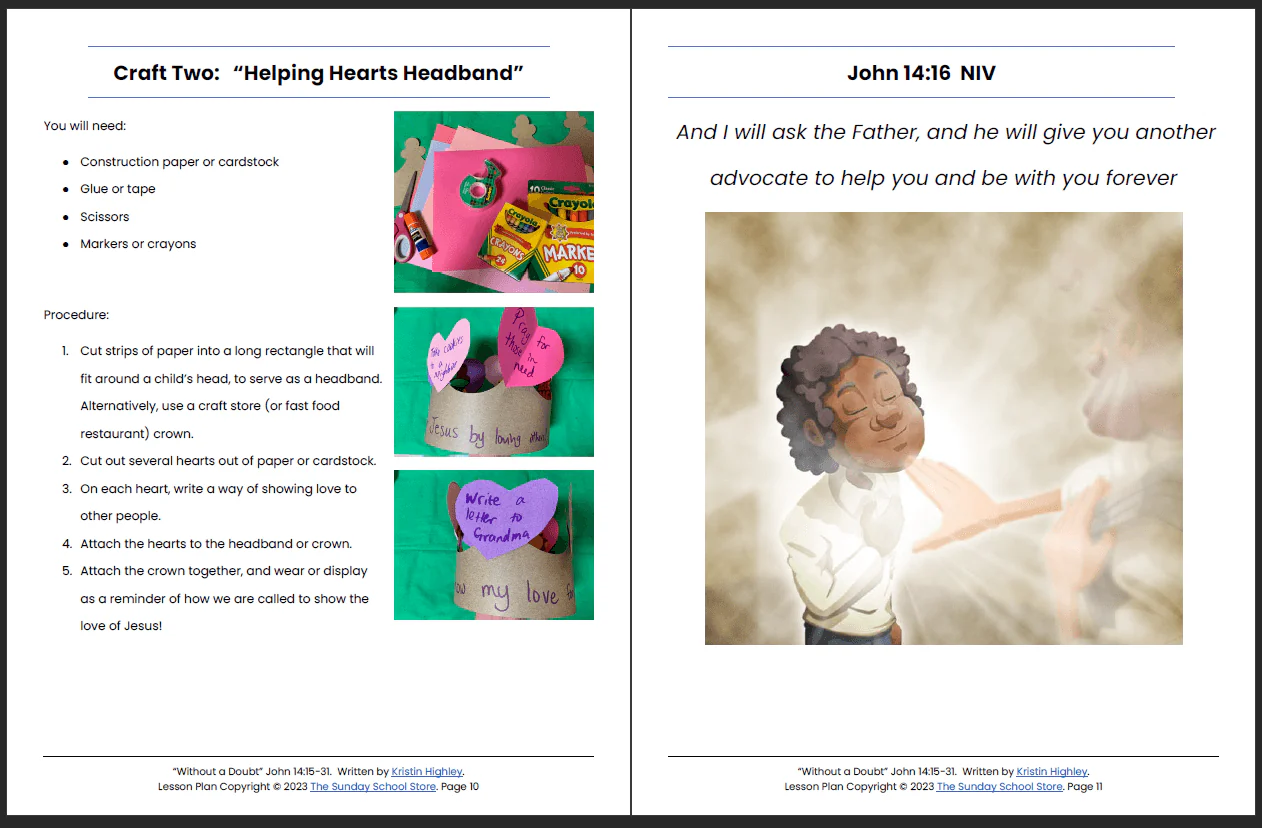 Evidence of Christ Within (John 14:15-31) Printable Bible Lesson & Sunday School Activities - Image 7
