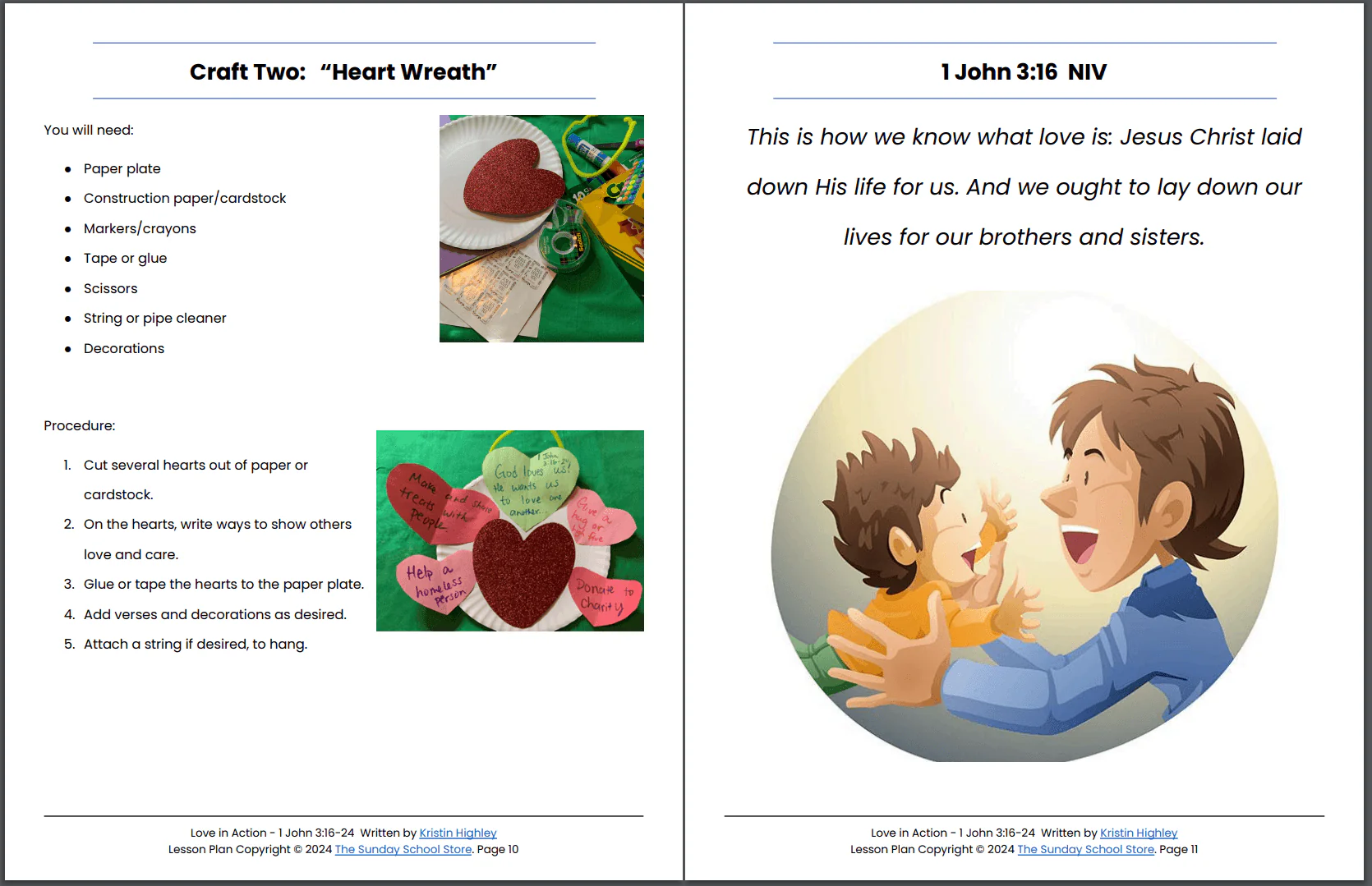 Love in Action (1 John 3:16-24) Kids' Bible Lesson & Sunday School Activities PDF - Image 6