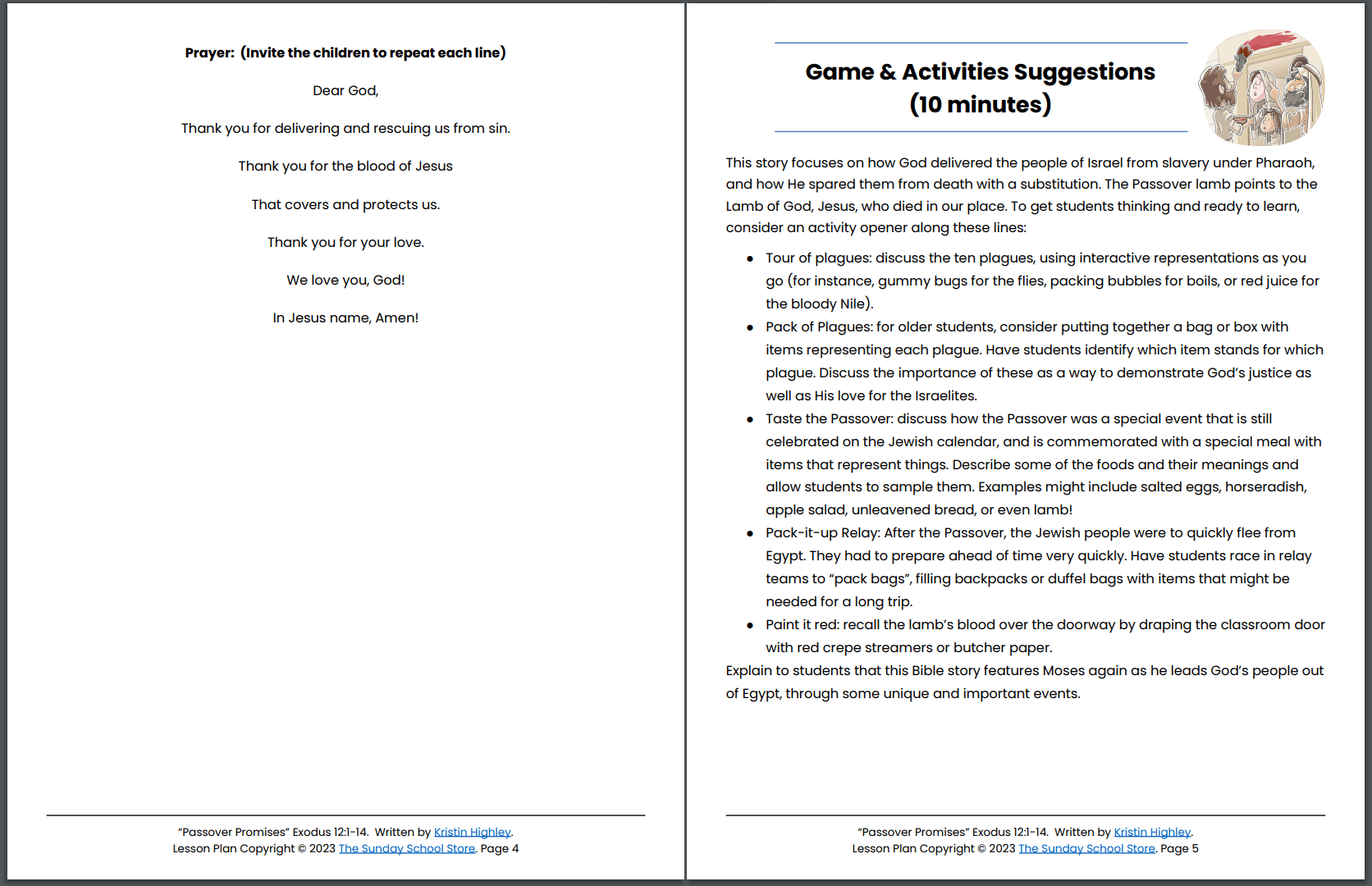 Passover Promises (Exodus 12:1-14) Printable Bible Lesson & Sunday School Activities - Image 7