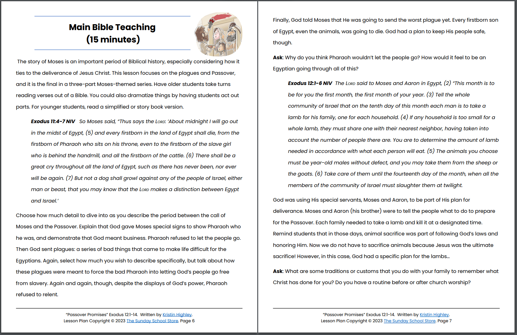 Passover Promises (Exodus 12:1-14) Printable Bible Lesson & Sunday School Activities - Image 8