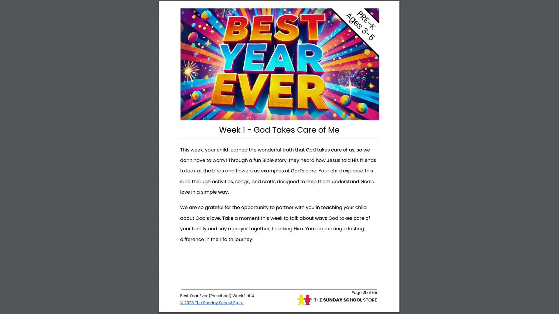 BEST YEAR EVER 4-Week Preschool Curriculum - Image 12
