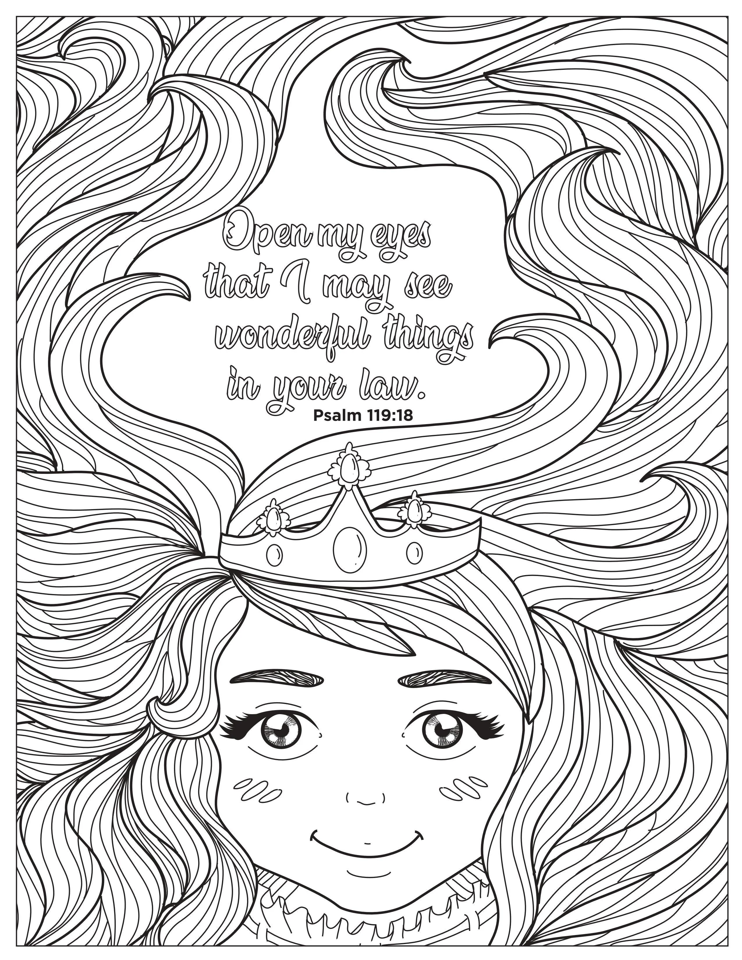 Book of Psalms: 37 Page Bible Coloring Book  (download only) - Image 27