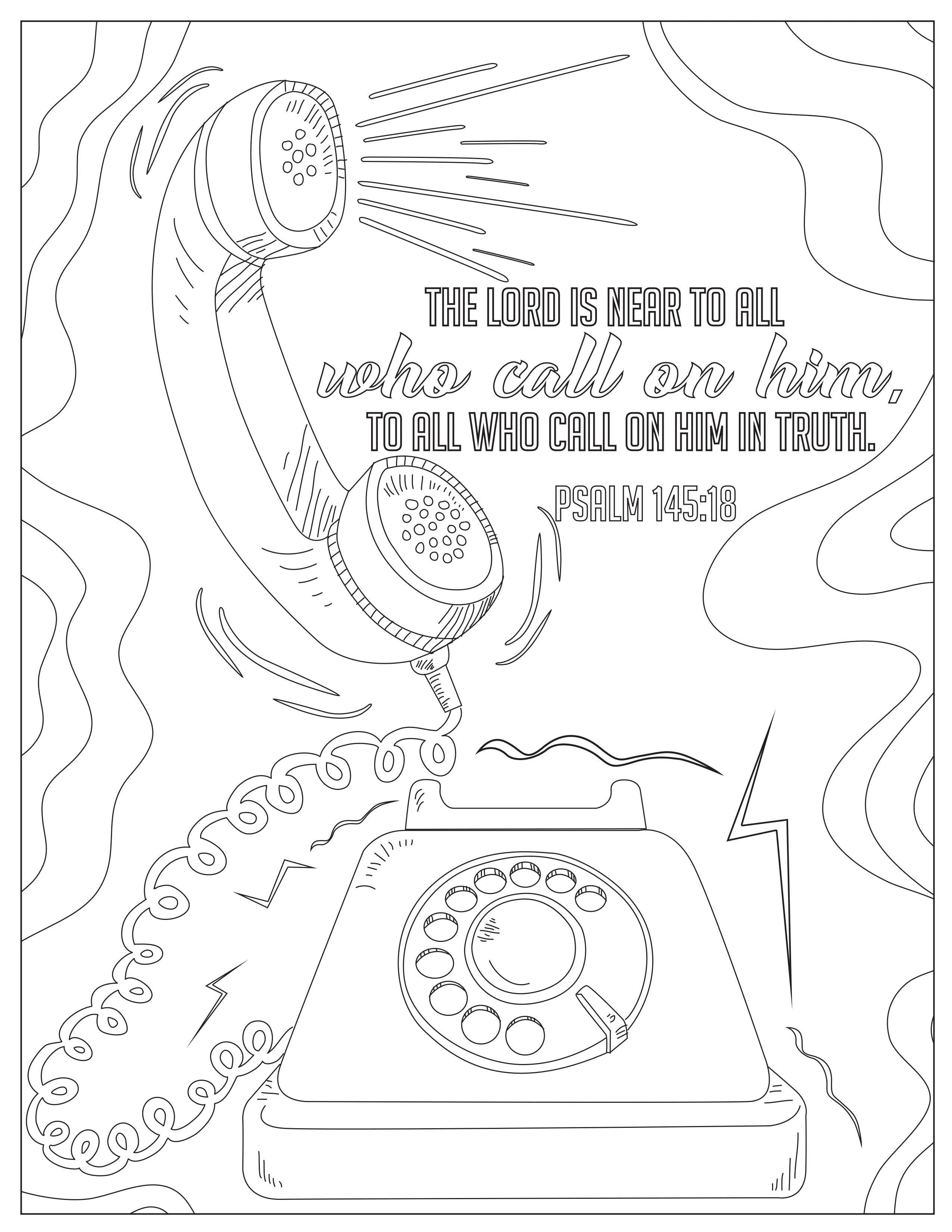 Book of Psalms: 37 Page Bible Coloring Book  (download only) - Image 30