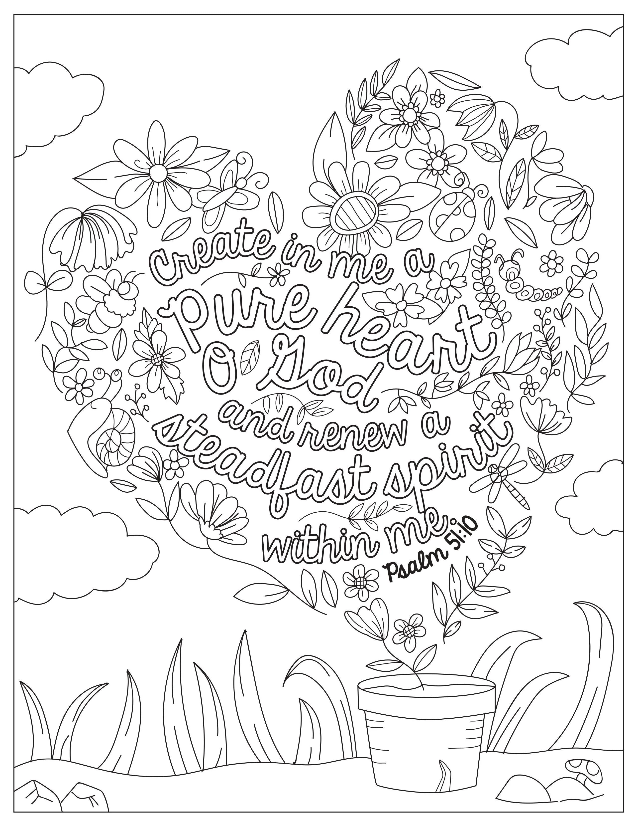 Book of Psalms: 37 Page Bible Coloring Book  (download only) - Image 7