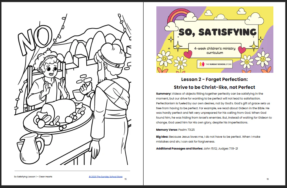 So Satisfying 4-Week Children's Ministry Curriculum - Image 13