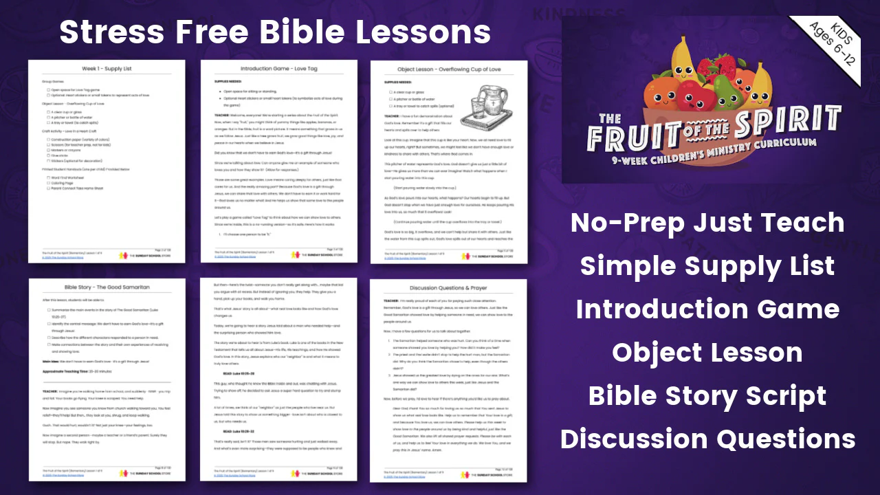 The Fruit of the Spirit 9-Week Children's Ministry Curriculum (ages 6-12) - Image 3