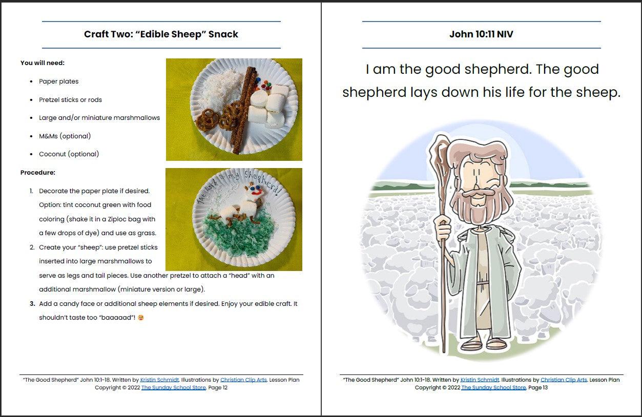 Jesus is the Good Shepherd (John 10:1-18; Psalm 23) Printable Bible Lesson & Sunday School Activities - Image 8