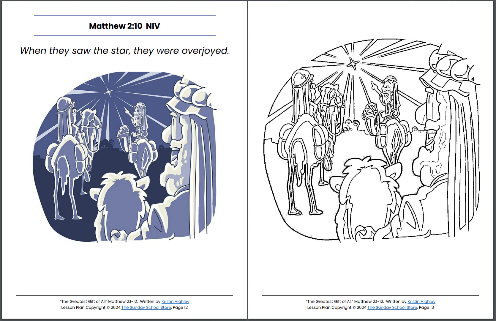 The Greatest Gift of All (Matthew 2:1-12)  Printable Bible Lesson & Sunday School Activities - Image 3
