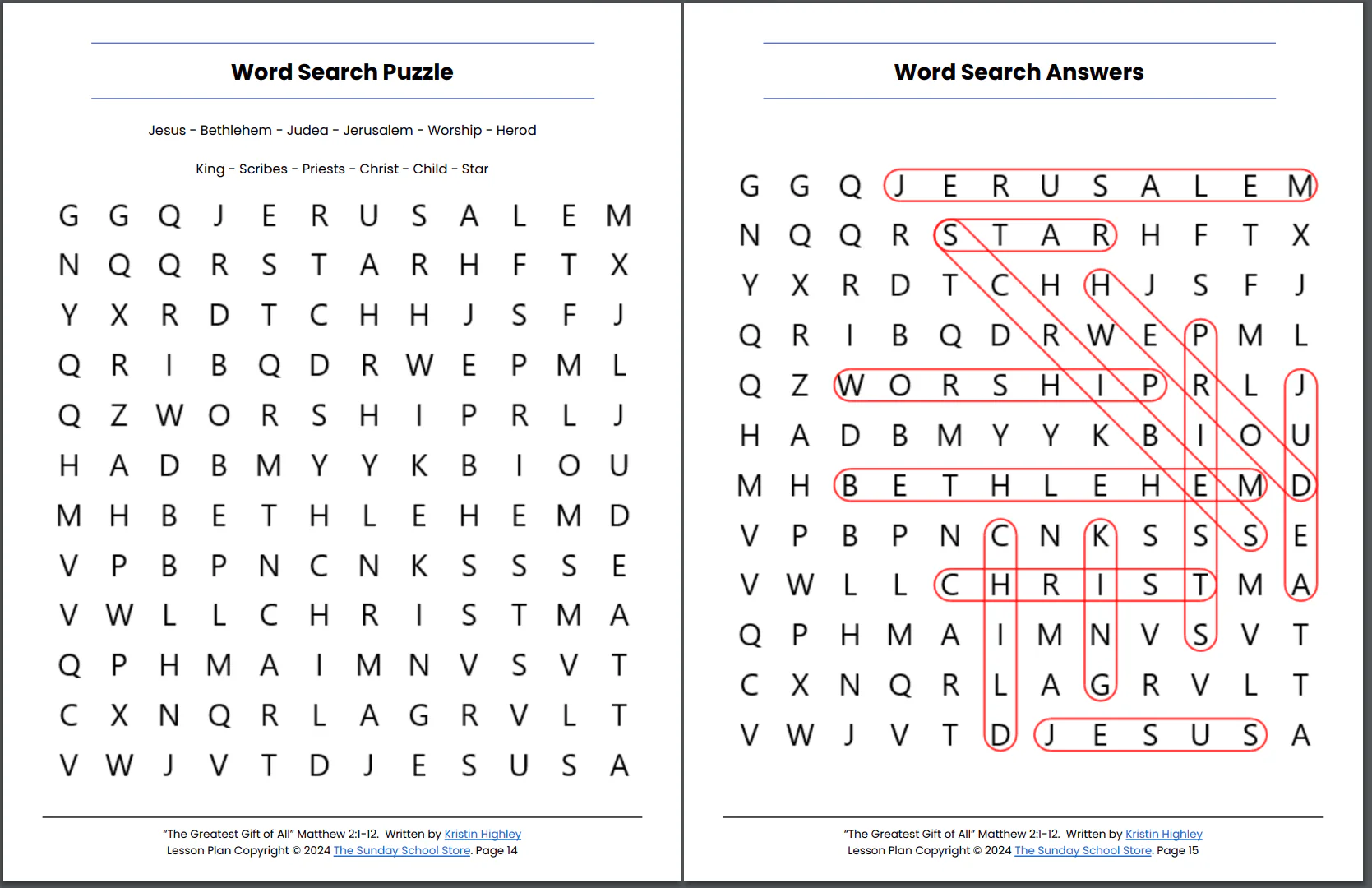 The Greatest Gift of All (Matthew 2:1-12)  Printable Bible Lesson & Sunday School Activities - Image 4