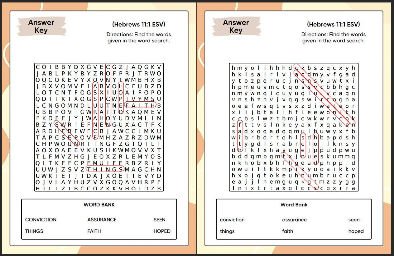The Hall of Faith (Hebrews 11:1-12:3) Printable Bible Lesson & Sunday School Activities - Image 10