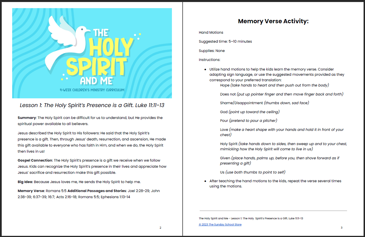 The Holy Spirit and Me: 4-Week Children's Ministry Curriculum - Image 5