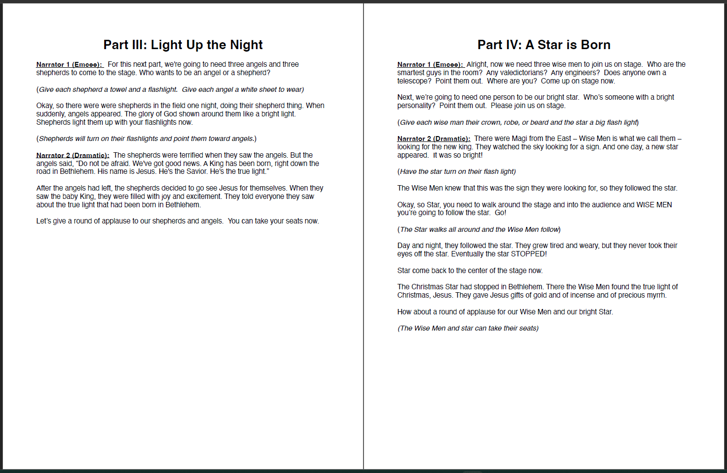 FREE Christmas Program: The No Rehearsal 100% NO Stress Christmas Pageant Script - Image 5
