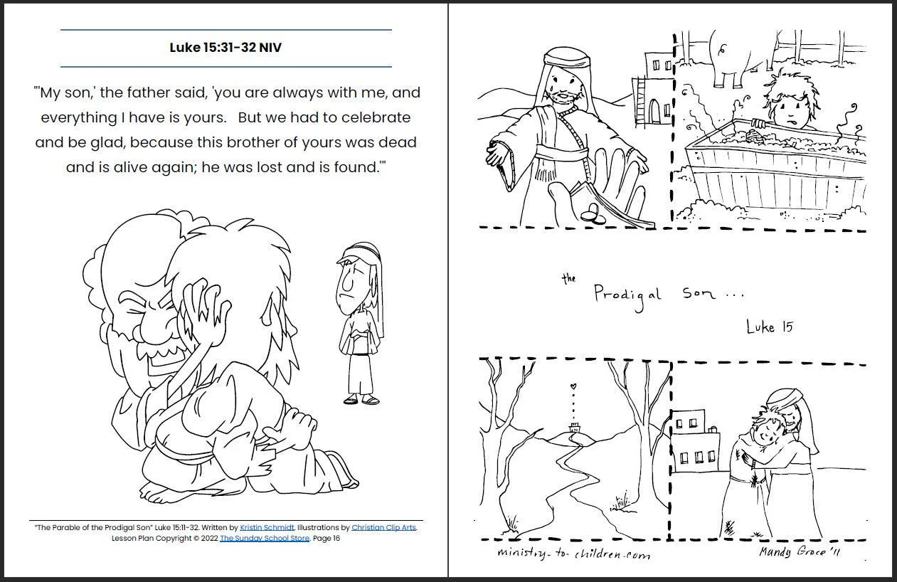 The Parable of the Prodigal Son (Luke 15:11-32) Printable Bible Lesson & Sunday School Activities - Image 10