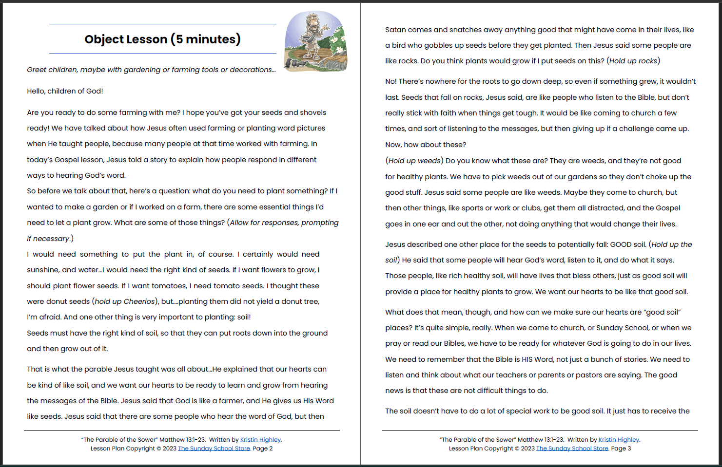 The Parable of the Sower (Matthew 13:1-13) Printable Bible Lesson & Sunday School Activities - Image 6