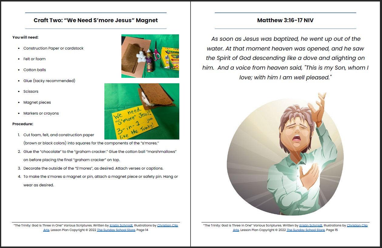 The Trinity: God is Three in One. Printable Bible Lesson & Sunday School Activities - Image 9