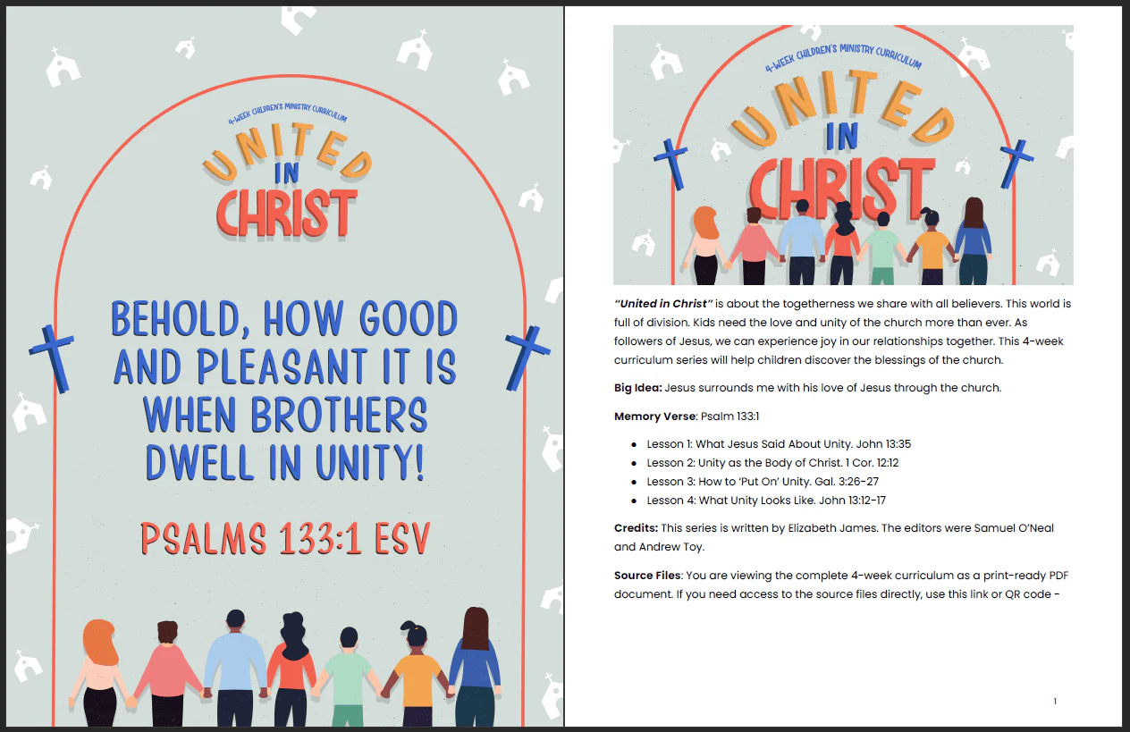 United in Christ: 4-Week Children's Ministry Curriculum - Image 4